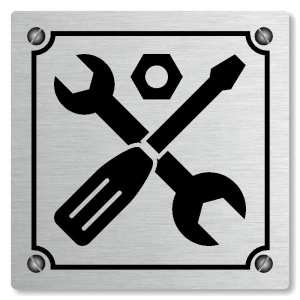 Technická místnost, 100x100mm, stříbrná, Kansas